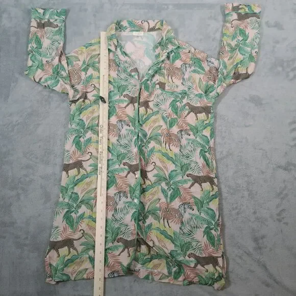 NWOT World Market Exotic Pajamas Womens Size L/XL Jungle Print Nightshirt ebr - Picture 6 of 11